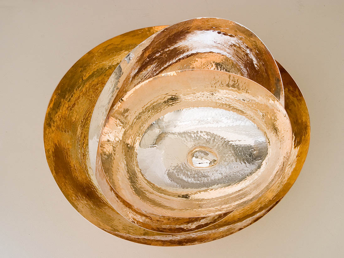 Brass oval bowl